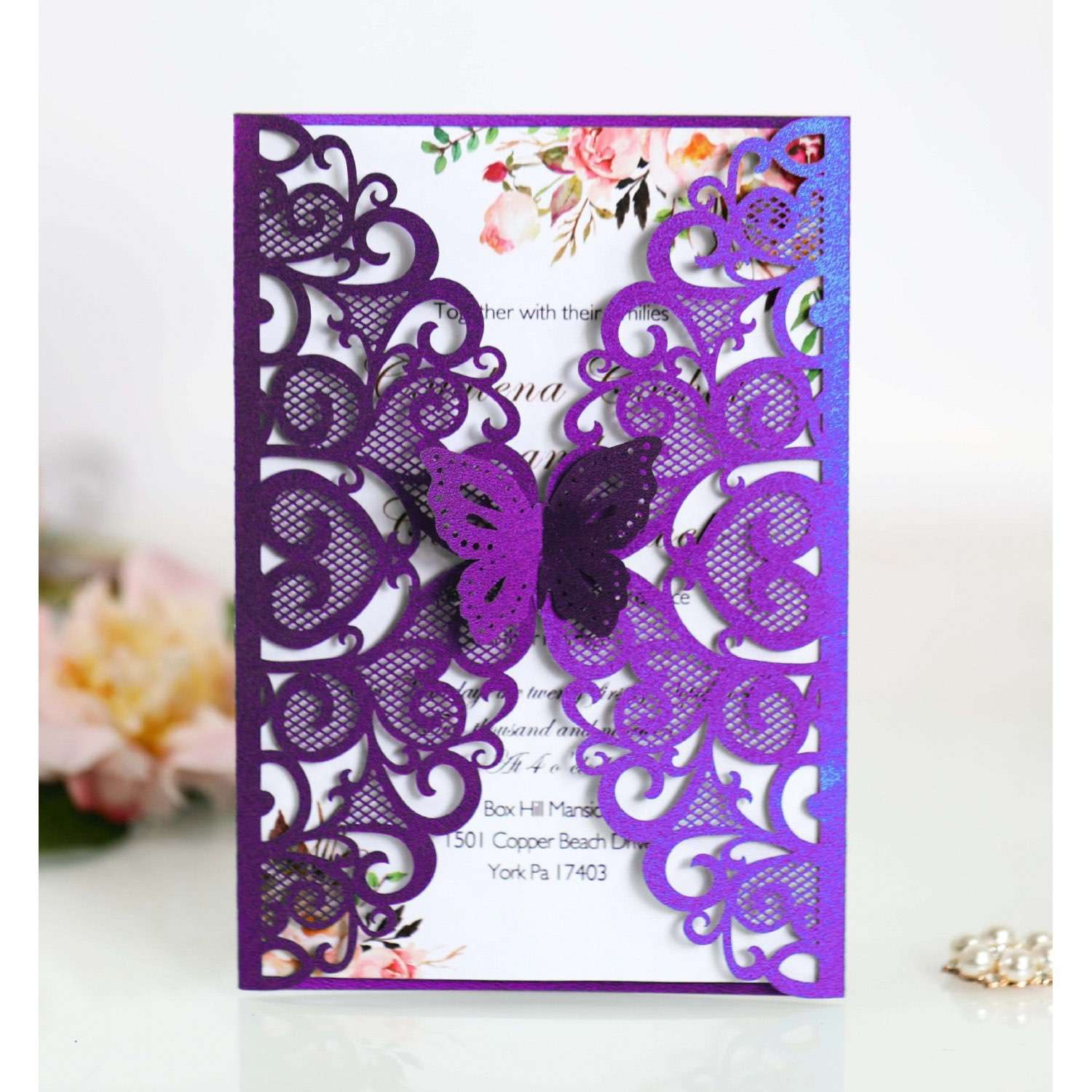 Butterfly Invitation Card Valentine's Day Greeting Card Marriage Invitation Card Laser Cut